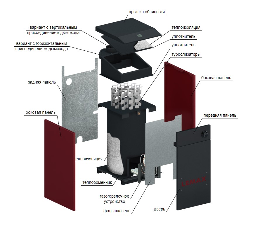 Схема газового котла лемакс